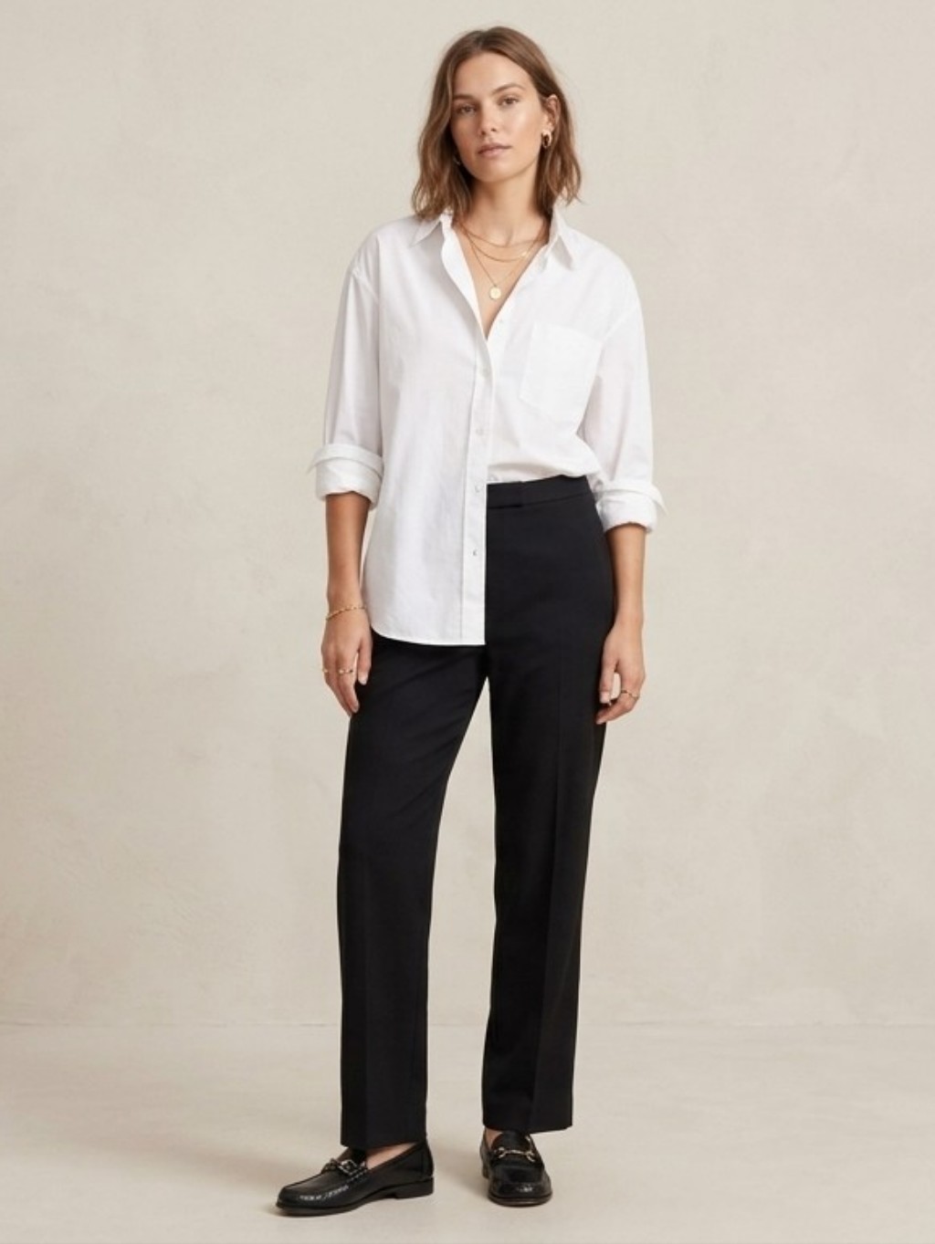 Max Mara Black Tailored Straight-Leg Trousers